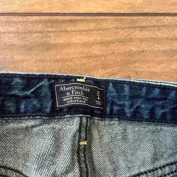 Abercrombie & fitch Annie high rise girlfriend embroidered flowers size 27/4S - Picture 4 of 4